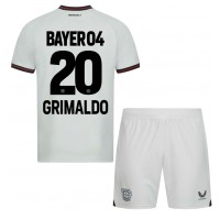 Bayer Leverkusen Alejandro Grimaldo #20 Replika babykläder Bortaställ Barn 2023-24 Kortärmad (+ korta byxor)